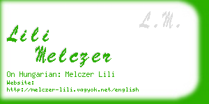 lili melczer business card